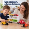 Camion transportor cu inerție, mașinuțe, utilaje și autobuze incluse