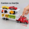 Camion transportor cu inerție, mașinuțe, utilaje și autobuze incluse