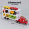 Camion transportor cu inerție, mașinuțe, utilaje și autobuze incluse