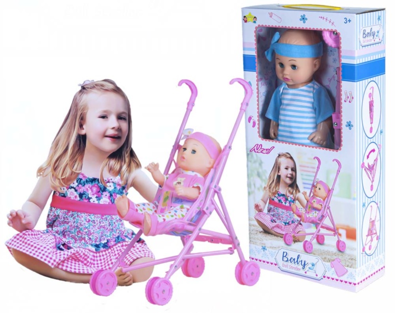 Bebelușul  la Oliță  Interactiv, cu 6 Sunete Realiste și Cărucior