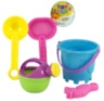 Găletușă cu 4 Accesorii de Nisip, 21cm