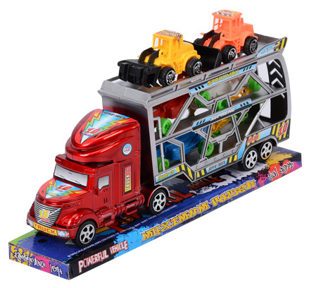 Camion cu Trailer și 6 Mașinuțe, 32cm 