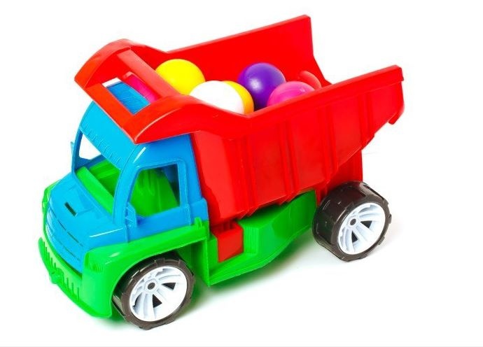 Camion Încărcat cu Bile Colorate, 36cm   