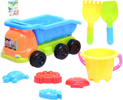 Camion cu 7 Accesorii de Nisip, 44cm  | image