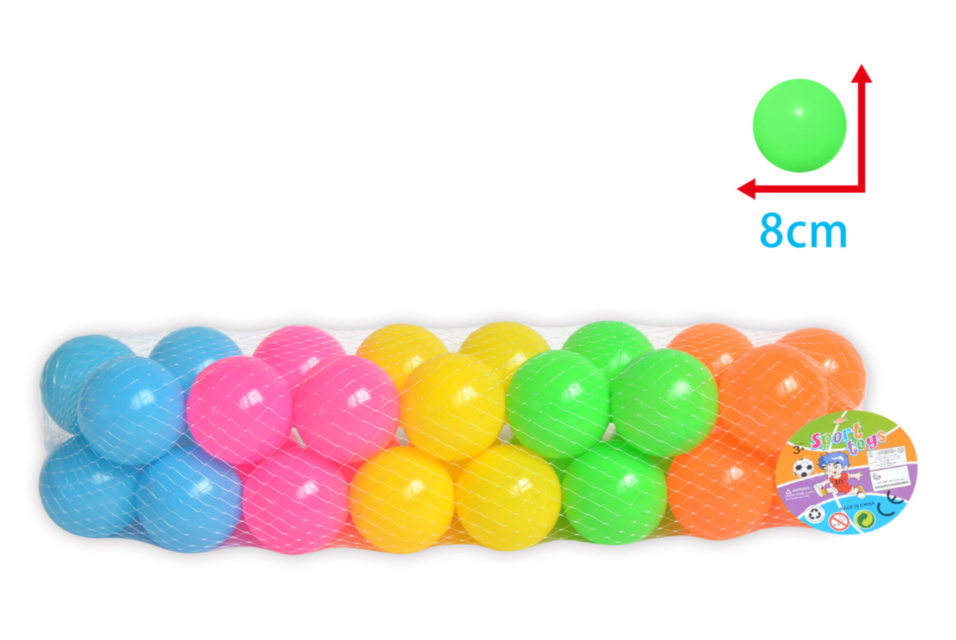 Set 30 Mingi de 8cm pentru spații de joacă