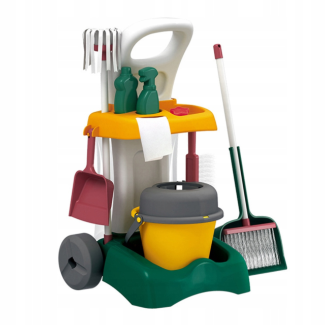 Set de Curățenie pentru Copii | Cărucior cu Accesorii și Ustensile