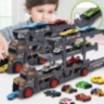 Camion Transportor cu 8 Mașinuțe Metalice și Lansator