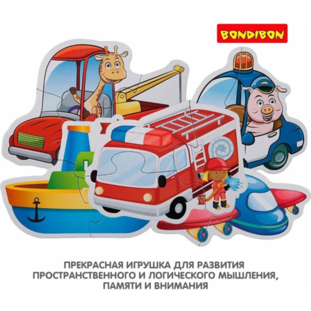 Puzzle Montessori Vehicule de Salvare 6 în 1