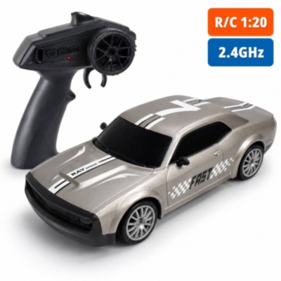 Mașinuță RC 1:20 cu telecomandă, lumini și conuri | image