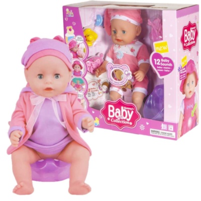 Bebelușul  la Oliță  Interactiv , cu 12 Sunete Realiste, Pampers, Oliță, Suzetă și Biberon | image