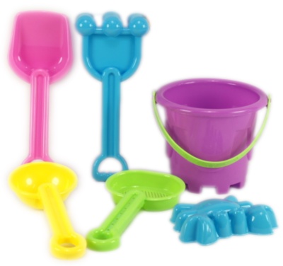 Găletușă cu 5 Accesorii de Nisip, 21cm | image