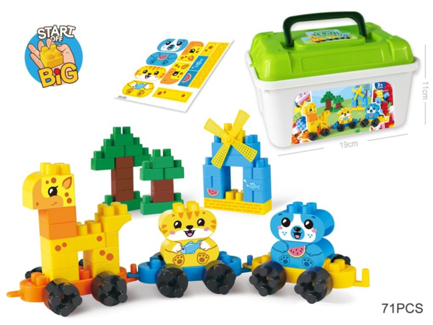 Set de Construcție în Cutie de Depozitare, 71 Piese