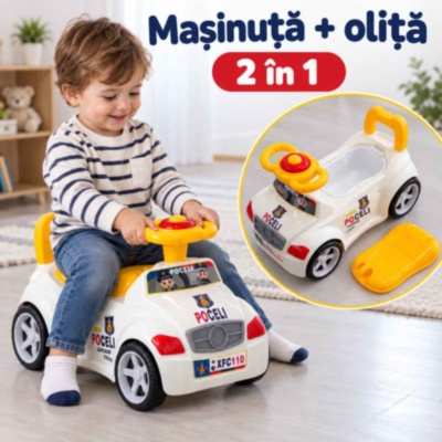 Mașinuță ride-on 2 în 1 cu oliță și muzică | image
