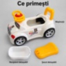 Mașinuță ride-on 2 în 1 cu oliță și muzică