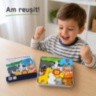 Puzzle din lemn cu animale sălbatice în cutie