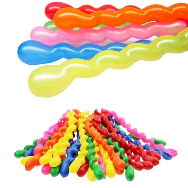 Baloane Ondulate Colorate, pachet 100 buc.