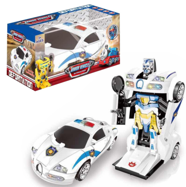 Mașina Poliție Electrică Transformabilă în Robot