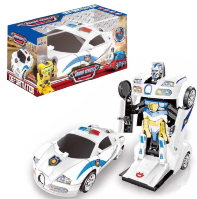 Mașina Poliție Electrică Transformabilă în Robot | image