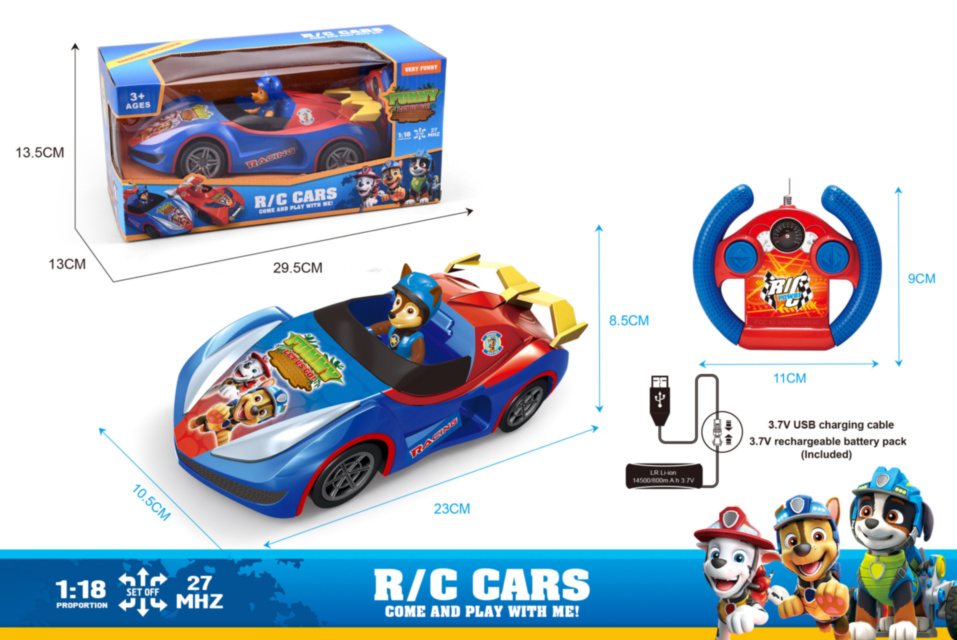 Mașinuța Patrula Cățelușilor Teleghidată cu Baterii Reîncărcabile