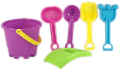 Găletușă cu 5 Accesorii de Nisip, 22cm | image