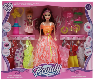 Barbie cu Fiica și 6 Ținute  | image