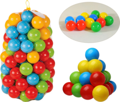 Set 60 Bile Colorate din Plastic, diametru 8cm | image