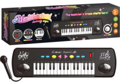 Orga Electronică cu Multiple Funcții, Microfon și Mufă USB, 46cm | image