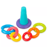 Turn cu Inele Colorate – Jucărie Montessori pentru Bebeluși