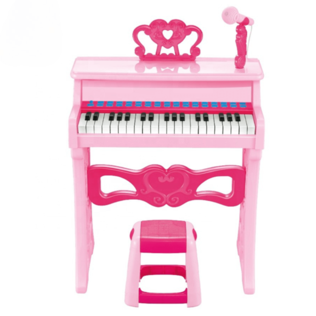 Pian Electronic Roz cu Microfon pentru Fetițe