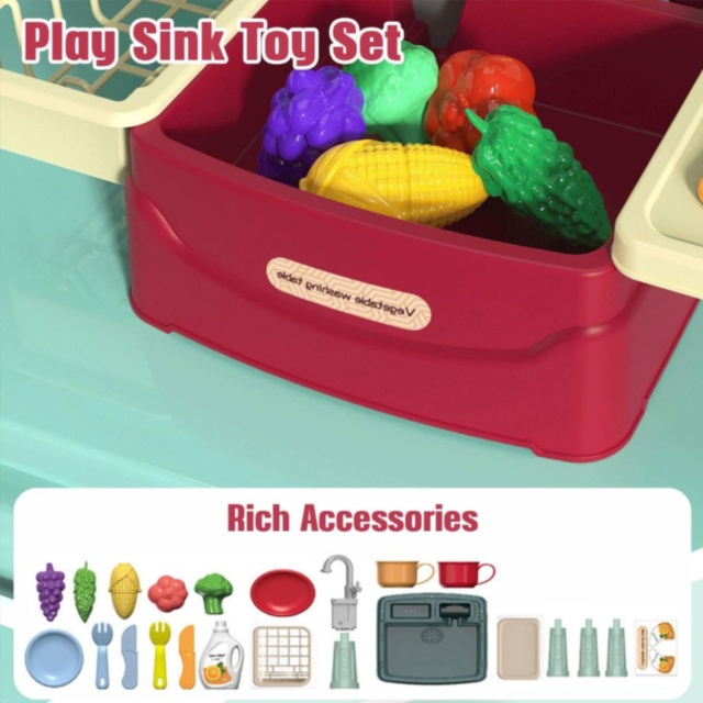 Set de Joacă Chiuvetă pentru Copii cu Apă Recirculabilă și Accesorii 