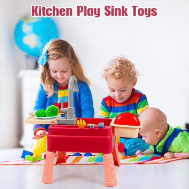 Set de Joacă Chiuvetă pentru Copii cu Apă Recirculabilă și Accesorii 