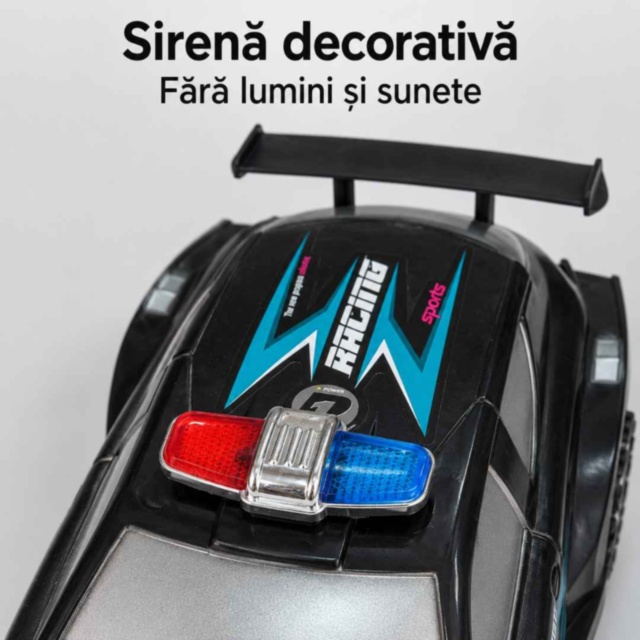 Mașină de poliție sport cu inerție, 29 cm