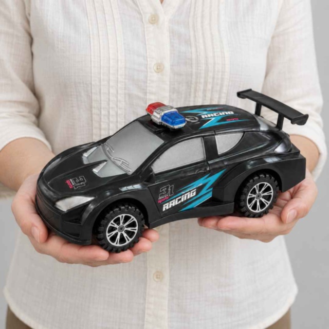 Mașină de poliție sport cu inerție, 29 cm