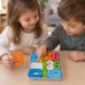 Puzzle educativ din lemn cu cifre și animale