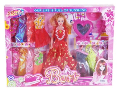 Barbie cu 12 Ținute și Oglindă | image