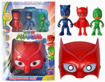 Set Mască și 3 Figurine, Eroii in Pijama  | image