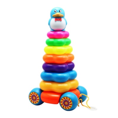 Piramida Multicoloră cu Ață de Tras, 32cm | image