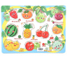 Puzzle Incastru din Lemn, Fructe și Legume