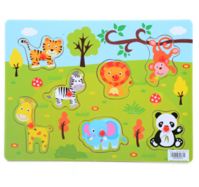 Puzzle Incastru din Lemn cu Animale | image