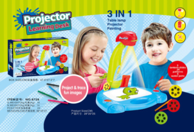 Proiector de Lumini - Învață să desenezi, 24 Șabloane, 6 Carioci | image