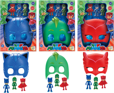 Set Mască și 3 Figurine, Eroii in Pijamale, Pj Masks | image