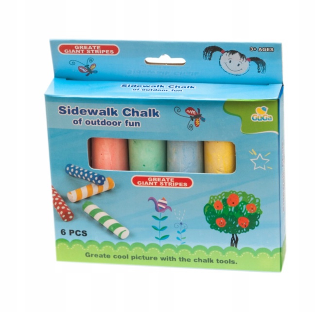 Cretă Colorata Groasă pentru Asfalt 6buc.  