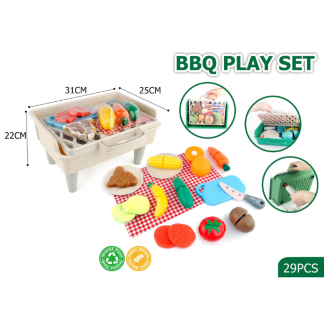 Set de joacă BBQ – Grătar pentru copii (29 de piese)