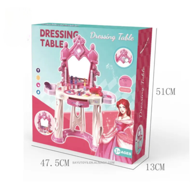 Măsuță de Toaletă pentru Prințese | Lumini, Sunete și Accesorii Incluse