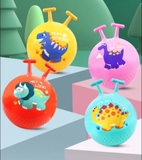 Minge Săltăreață cu Mânere – Design Dinozaur