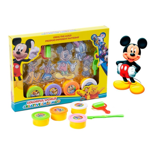 Set 4 Culori Plastilină cu Forme de Modelat Disney