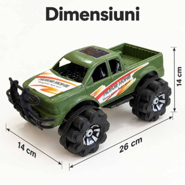Mașină pickup off-road cu roți mari, 26 cm
