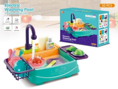 Chiuvetă Electrică cu Robinet prin Care Curge Apa, 27 accesorii | image