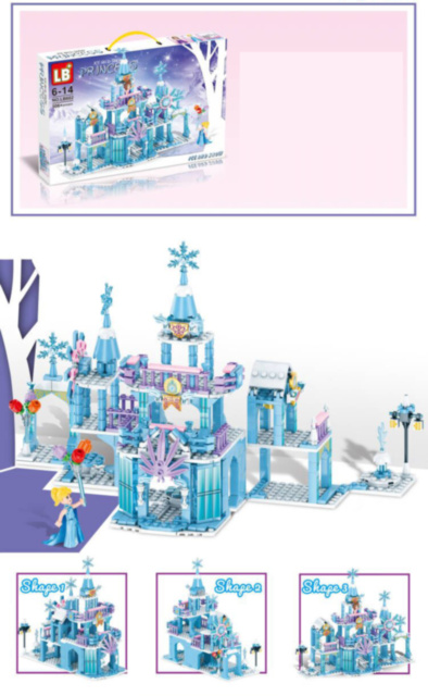 Castelul Strălucitor de Gheață al Elsei, cu Lumini, set construcție 506 detalii