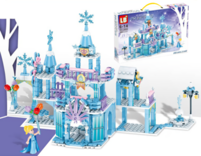 Castelul Strălucitor de Gheață al Elsei, cu Lumini, set construcție 506 detalii | image